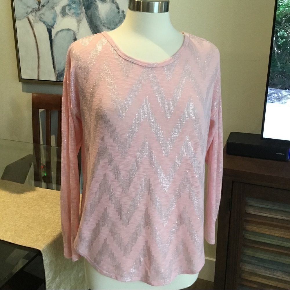 TANK TOP LONG SLEEVES PINK METALLIC SIZE L